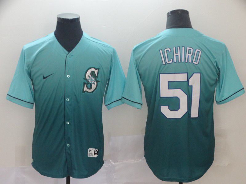 Men Seattle Mariners #51 Ichiro Light Green Game 2021 Nike MLB Jersey